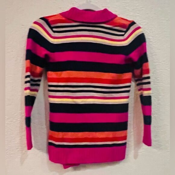 Gymboree Sweater Fashionable Fox Line Wrap Girls Sz M (7/8) Multicolor Stripes - Picture 2 of 8